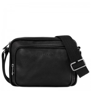 Longchamp Le Foulonné S Camera Men Crossbody Bag Black | Australia-547EBGJHL