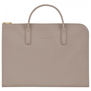 Longchamp Le Foulonné S Men Briefcase Beige | Australia-987TCDFOE