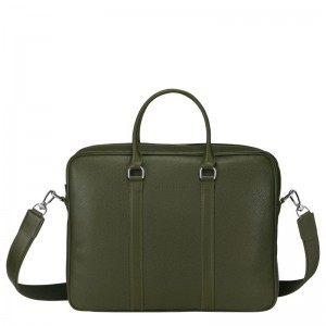 Longchamp Le Foulonné S Men Briefcase Khaki | Australia-890LTRWAC