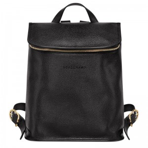 Longchamp Le Foulonné Women Backpack Black | Australia-598PRWLFQ