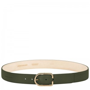 Longchamp Le Foulonné Women Belt Khaki | Australia-759FVWPZN