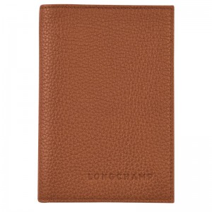 Longchamp Le Foulonné Women Passport Holder Brown | Australia-243FGYKPV