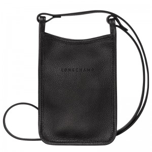 Longchamp Le Foulonné Women Phone Case Black | Australia-619XJAFBG