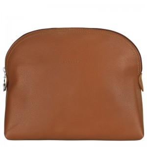Longchamp Le Foulonné Women Toiletry Bags Brown | Australia-978STBMHU