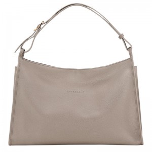 Longchamp Le Foulonné Xl Women Shoulder Bag Grey | Australia-537LTXBNZ