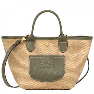 Longchamp Le Pliage Collection Xs Basket Women Tote Bag Brown / Olive | Australia-596WKCBGE