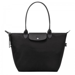 Longchamp Le Pliage Energy L Women Tote Bag Black | Australia-216LHYXRA
