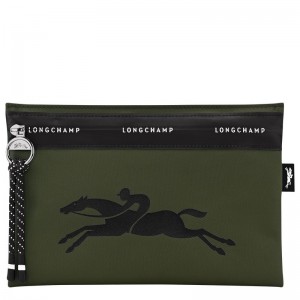 Longchamp Le Pliage Energy Men Pouch Khaki | Australia-529LPISHW
