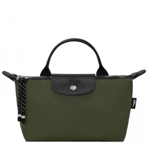 Longchamp Le Pliage Energy Women Pouch Khaki | Australia-789ZNOTWH