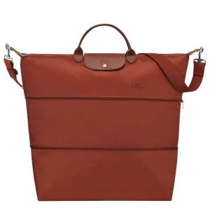 Longchamp Le Pliage Green Expandable Women Travel Bag Brown | Australia-907EMYFTV
