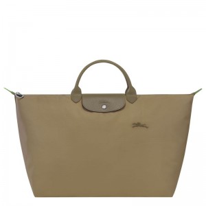 Longchamp Le Pliage Green L Men Travel Bag Olive | Australia-267RCWSQU