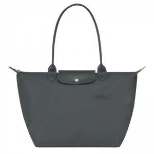 Longchamp Le Pliage Green L Women Tote Bag Deep Grey | Australia-356WRIQCL
