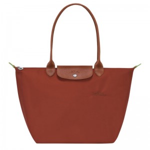 Longchamp Le Pliage Green L Women Tote Bag Brown | Australia-743YFOVUW