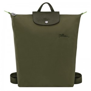 Longchamp Le Pliage Green M Men Backpack Dark Olive | Australia-801DOFMNH