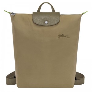 Longchamp Le Pliage Green M Men Backpack Olive | Australia-703RQNICT
