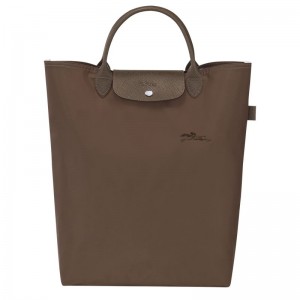 Longchamp Le Pliage Green M Men Tote Bag Dark Brown | Australia-247NUFABT
