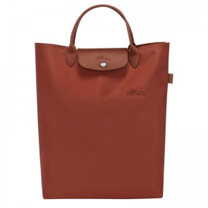 Longchamp Le Pliage Green M Men Tote Bag Brown | Australia-920QMLXNH