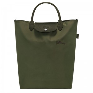Longchamp Le Pliage Green M Men Tote Bag Dark Green | Australia-284EUJQAG