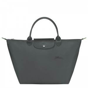 Longchamp Le Pliage Green M Women Handbag Deep Grey | Australia-206RMGAIC