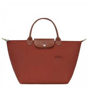 Longchamp Le Pliage Green M Women Handbag Brown | Australia-782YVUQHZ