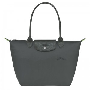 Longchamp Le Pliage Green M Women Tote Bag Deep Grey | Australia-894DMORCF