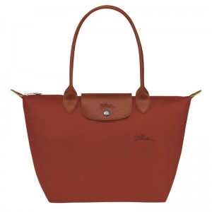 Longchamp Le Pliage Green M Women Tote Bag Brown | Australia-017DZAIGF