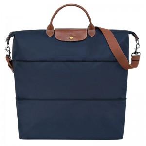 Longchamp Le Pliage Original Expandable Women Travel Bag Navy | Australia-192LOWAGD