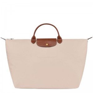 Longchamp Le Pliage Original L Men Travel Bag Beige | Australia-612WNFLOG