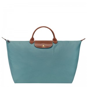 Longchamp Le Pliage Original L Women Travel Bag Blue | Australia-820CSVNXF