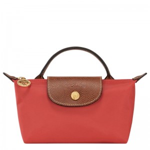 Longchamp Le Pliage Original With Handle Men Pouch Pink | Australia-736BNXKEM