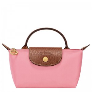 Longchamp Le Pliage Original With Handle Men Pouch Pink | Australia-185IAPQMW
