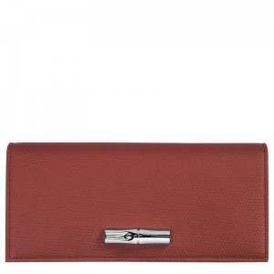 Longchamp Le Roseau Flap Women Wallet Brown | Australia-803ETMRYG