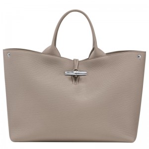 Longchamp Le Roseau L Women Handbag Beige | Australia-254EBFQTN