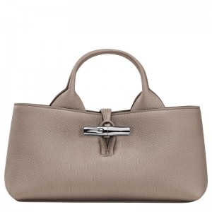 Longchamp Le Roseau S Women Handbag Beige | Australia-428LAJMQP