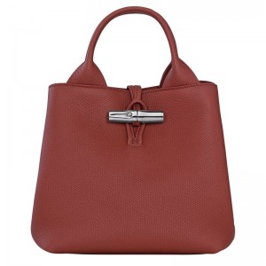 Longchamp Le Roseau S Women Handbag Brown | Australia-807KIEBAM