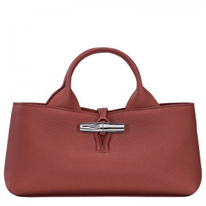Longchamp Le Roseau S Women Handbag Brown | Australia-571YEFJAD