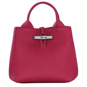 Longchamp Le Roseau S Women Handbag Dark Pink | Australia-607BJYEGA