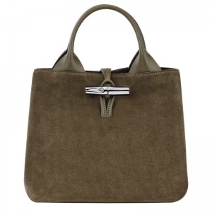 Longchamp Le Roseau S Women Handbag Olive | Australia-756KXYUJN