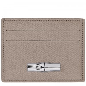 Longchamp Le Roseau Women Card Holder Beige | Australia-792WZXBJH