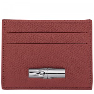 Longchamp Le Roseau Women Card Holder Brown | Australia-476NVYODF