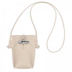 Longchamp Le Roseau Women Phone Case Beige | Australia-271OTLIES