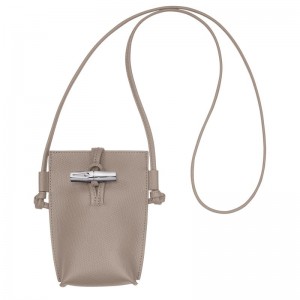 Longchamp Le Roseau Women Phone Case Beige | Australia-809BYDXGF