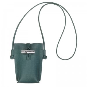Longchamp Le Roseau Women Phone Case Blue Green | Australia-654BHJCNX