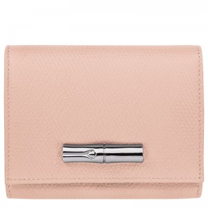 Longchamp Le Roseau Women Wallet Rose | Australia-042RMNEWS