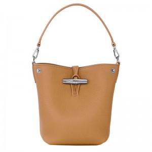 Longchamp Le Roseau Xs Women Bucket Bag Brown | Australia-027PDILRW