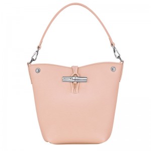 Longchamp Le Roseau Xs Women Bucket Bag Light Rose | Australia-912ATUFOK