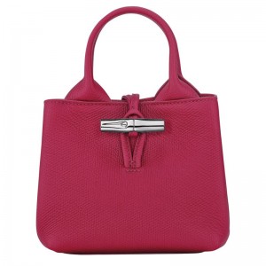 Longchamp Le Roseau Xs Women Handbag Dark Pink | Australia-809RWYUTZ