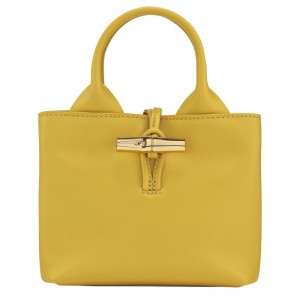 Longchamp Le Roseau Xs Women Handbag Yellow | Australia-278EOATCV