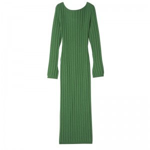 Longchamp Long Women Dress Green | Australia-561KIDUMW