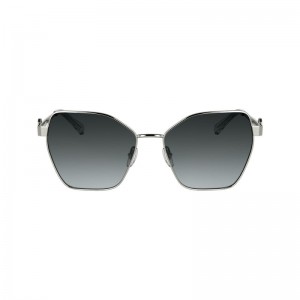 Longchamp Metal Women Sunglasses Silver / Grey | Australia-749QTGVAZ